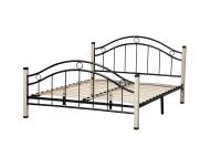 Кровать Скарлетт, цвет дуб сонома / металл черный, ширина 160 см, лофт, ортопедическая, в спальню