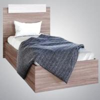 Кровать полутороспальная "ЭКО" 120х200 Ясень шимо, подростковая для подростка мальчика и девочки, напольная, детская