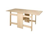 Стол-книга СТ-1.0 (без бара) Дуб сонома ширина 170 см высота 76 см ЛДСП раскладной для кухни для дачи для столовой