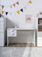 Стол письменный детский Пикси 120х75х57, белый (робкий подснежник), ширина 120 см с ящиками, компьютерный для учебы школьнику, для детской спальни