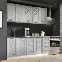 Кухня Агава 2000х600 Антрацит, для кухни, для дома, с полками и выдвижными ящиками