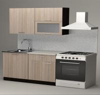 Кухонный гарнитур Светлана лайт 1200мм прямая ширина 120см цвет Ясень шимо светлый/Берилл бежевый/венге с ящиками, подъемными дверками