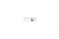 Полка 1 Иннэс 7, ширина 80 см, Белый глянец и Белый ЛДСП, книжная, интерьерная, в спальню, в гостиную