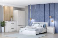 Комплект мебели для спальни МС Кэт 1 набор 1, ширина кровати 160 см, мебель в спальню, шкаф