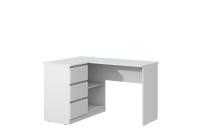 Стол письменный МС "Соната" Цвет Белый текстурный, ширина 130см, большой, ученический, длинный, с ящиками