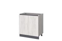 Кухонный модуль "Лиана" Н-800 Дуб Крафт Белый, Графит, ширина 80 см, с полками