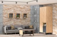 Гостиная МС Лион набор 9, ширина 213 см, шкаф распашной, комплект мебели, полка