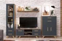 Гостиная Вега Скандинавия (комплект 7), цвет Дуб Каньон, силк флай