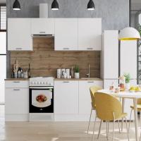 Кухня Paola 240, цвет Белый, ширина 240 см, для дома или квартиры, с полками