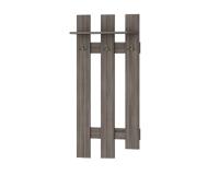 Вешалка МИЛА цвет Ясень Шимо тёмный ширина 60 см ЛДСП настенная с 3 крючками и полкой