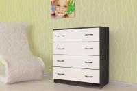 Комод узкий для одежды с ящиками "Фаворит-2", ширина 80 см, Дуб венге/Дуб белфорд, 4 ящика, для вещей, для белья,с полками