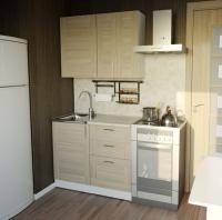 Кухонный гарнитур Лира лайт 1200мм прямая ширина 120см цвет Квадро шимо светлый/малага/белый с выдвижными ящиками