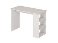 Стол письменный ОРИОН-1 цвет Белый Бриллиант ширина 110 см ЛДСП с боковыми полками для подростков и детей