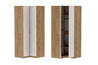 Иннэс-7" Шкаф Угловой Дуб Крафт и Тирамису матовый МДФ, ширина 100 см, шкаф распашной, в гостиную