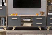 Тумба под ТВ Вега Скандинавия, цвет Дуб Каньон / силк флай