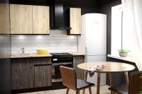 Кухонный гарнитур Адажио лайт 1200, Цвет Дуб Золотой/Бетон темный, ширина 120 см, с навесными шкафами, с тумбой под мойку