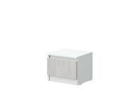 Тумба прикроватная МС "Соната" 40 см, цвет Белый Текстурный, Дуб Крафт Белый, с ящиком, в спальню