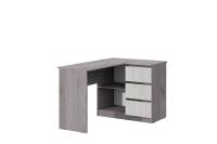 Стол письменный МС "Соната" Цвет Дуб Крафт Серый, Дуб Крафт Белый, ширина 130см, большой, ученический, длинный, с ящиками