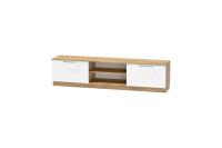 Тумба 2 Иннэс 7 Дуб Крафт золотой и Белый, ширина 180 см, тумба под телевизор, консоль, в гостиную