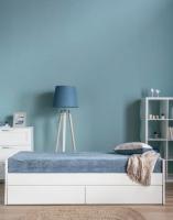 Кровать раздвижная СИРИУС, с ящиками, 90х200/180х200 см, белая, ширина 90 или 180 см, трансформер для спальни компактная