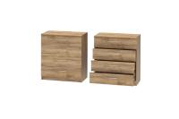 Комод 1 Иннэс 7 Дуб Крафт золотой, ширина 80 см, комод с ящиками, в гостиную, в спальню