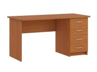 Стол письменный Сити-4 цвет Клен Ванкувер ширина 145 см ЛДСП с выдвижными ящиками для спальни и офиса