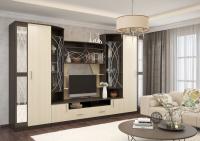 Гостиная Атланта, цвет Венге/Дуб (с зеркалом)