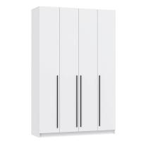 Шкаф для одежды 67.09 Брандо четырёхдверный, цвет белый, ширина 160 см, с полками, со штангой, в спальню, в прихожую
