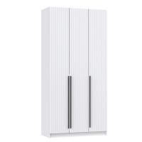 Шкаф для одежды 67.08 "Брандо",3-х дв., ЛДСП, цвет Белый, матовый, с полками и штангой