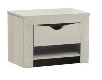 Тумба прикроватная 33.12 Лючия, цвет Бетон пайн белый, ширина 61.2 см, с ящиком, в спальню