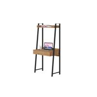 Компьютерный стол 800 УНИКУМ имеет верхнюю полку и один выдвижной ящик цвет Дуб Вотан/МЕТАЛЛ Черный Муар ширина 80 см