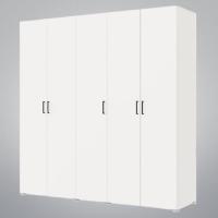 Шкаф 5ств 2250 Бостон, цвет Белый (штанги), для спальни, гостиной или прихожей