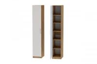 Шкаф 4 с фасадом Иннэс 7 ширина 40 см, Тирамису матовый и ЛДСП Дуб Крафт золотой, шкаф распашной, для одежды, в спальню, в гостиную