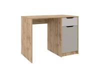 Стол письменный МОДЕНА цвет Дуб Вотан/Кашемир Серый/Глиняный Серый ширина 102 см ЛДСП с полками и выдвижным ящиком