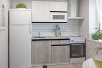 Кухонный гарнитур Паола лайт 1200, Цвет Дуб грей/Дуб браун, ширина 120 см, с навесными шкафами, с выдвижными ящиками, с тумбой под мойку