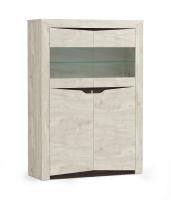 Шкаф комбинированный 33.15 Лючия, цвет Бетон пайн белый, распашной, ЛДСП, в спальню, для одежды, универсальный, прямой, с полками, с ящиками, двухстворчатый