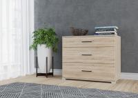 Комод "Victor" цвет Сонома ширина 80 см ЛДСП в спальню, гостиную, прихожую 3 ящика