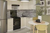 Кухонный гарнитур Дюна оптима 5 1200*2000, цвет Кашемир, ширина 120*200 см, угловой, навесные и напольные шкафы, с выдвижными ящиками