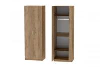 Шкаф 1 с фасадом Иннэс 7 Дуб Крафт золотой, ширина 80 см, распашной шкаф для одежды, в спальню, в прихожую