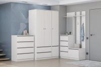 Комплект прихожей МС Кэт 1 набор 6 Графит и Ясень Анкор светлый, ширина 310 см, комплект мебели для прихожей, шкаф, комод