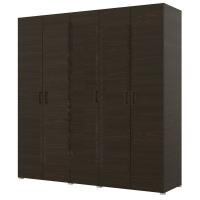 Шкаф 5ств 2500 Бостон, цвет Венге (4 ящика+полки Б+полки М+штанга)