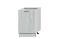 Кухонный модуль "Тифани" Н-50 Белый, Бетонный_Камень, ширина 50 см, напольный, с полками