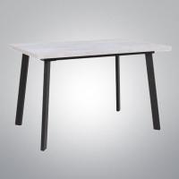 Стол Робин раскладной, цвет Цемент светлый/Черный, ширина 120 или 165 см, обеденный кухонный для дома