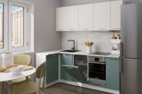 Кухонный гарнитур Глория прайм 2 400 1100*2000, цвет Кашемир/Бензин, угловой, с выдвижными ящиками, с дверками, напольные и навесные шкафы, шкаф для посудомоечной машины