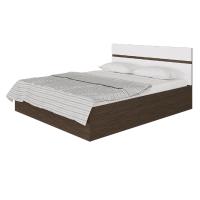 Кровать 1,6 м Ненси, цвет Венге/Белый глянец спальное место 160*200 см ЛДСП для взрослых и подростков