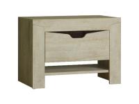 Тумба прикроватная Версаль-5 Дуб Баррик ширина 61 см ЛДСП с ящиком с открытой полкой в спальню