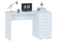 Письменный стол СПМ-353, ширина 120 см, Белый ЛДСП, с ящиками учебный для студента или школьника, широкий