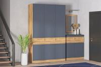 Шкаф 3-створчатый Иннэс 10 Графит Дуб Крафт золотой, ширина 100 см, шкаф распашной, в прихожую, в спальню, для одежды