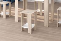 Табурет "Лайт Эко", Цвет Дуб Сонома/Белый Глянец, ширина 30 см, для кухни