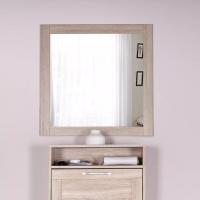 Зеркало СИРИУС навесное 78х78, цвет Сонома, ширина 78 см, квадратное для спальни или прихожей, косметическое